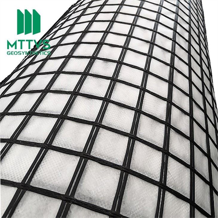 Biaxial Plastic Asphalt Geogrid Roll 150kn/M