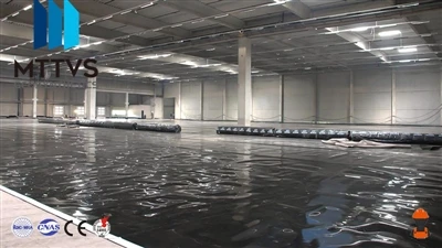 Construction of geomembrane for anti-seepage of workshop floor